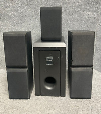 Juego de 5 altavoces Dynex DX-HTIB y 1 sistema de subwoofer 8 ohmios en negro segunda mano  Embacar hacia Argentina