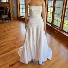 Vestido de noiva Maggie Sottero marfim sem alças espartilho franzido tamanho 6 comprar usado  Enviando para Brazil