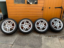 Set of 4 staggered 8+9x18" AMG style alloy wheels et 35 5x112 cb 66.6 / 57.1 for sale  MANCHESTER