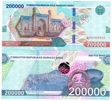 Uzbekistan 200000 som SPECIMEN P-93 AA0000000 Rare UNC Qo'qon/Kokand Highest den na sprzedaż  PL