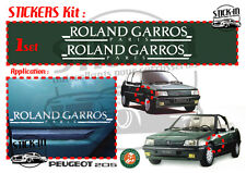 Peugeot 205 Roland Garros Paris AM 89 - 2 Autocollants Stickers Decals Cabriolet na sprzedaż  Wysyłka do Poland