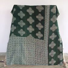 Colcha Art Kantha Única Vintage Cobertor Reversível Algodão Lance Boêmio comprar usado  Enviando para Brazil