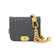 Bolsa de cintura CHANEL menino Chanel couro caviar AP2302 90228897 comprar usado  Enviando para Brazil
