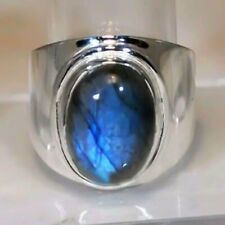 Labradorite Gemstone 925 Sterling Silver Handmade Ring Jewelry in All Size for sale  Shipping to South Africa