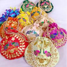 Bolsa de mão bordada feminina indiana feita à mão 10 peças bolsa Potli, usado comprar usado  Enviando para Brazil