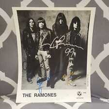 Foto de imprensa assinada pelos Ramones, 4 membros, álbum original, ótimos presentes, anos 60 e 80  comprar usado  Enviando para Brazil