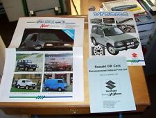 Used, SUZUKI NEW RANGE SALES BROCHURE etc. VITARA SJ CARS & VAN SUPERCARRY Oct 1988 for sale  WELLING