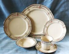 Noritake ROTHSCHILD. 6-piece place setting. Ivory/blue/pink. Mint! for sale  Shipping to South Africa