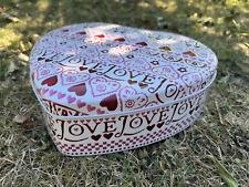 Used, Emma Bridgewater Large Heart Tin - Love/Sampler Pattern for sale  MALMESBURY