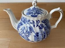 SMALL SADLER TEA FOR TWO VINTAGE TEAPOT BLUE/WHITE CHINESE WILLOW PATTERN 1 PINT for sale  HINDHEAD