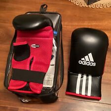Luvas de boxe Adidas Performance Response G/XL preto vermelho ADB003 + envoltórios para as mãos, usado comprar usado  Enviando para Brazil