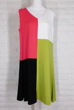 BAR Colorblock Dress Sleeveless V Neck Stretch Pink White Black Lime New S L for sale  Shipping to South Africa