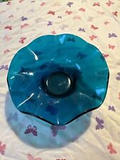 Vintage Aqua Viking Scallop Glass Bowl  for sale  Shipping to South Africa