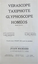 Usado, Equipo de fotografía francés Verascope 1922 Jules Richard suministro catálogo comercial segunda mano  Embacar hacia Argentina