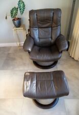 Stressless brown recliner for sale  SHEFFORD