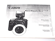 Canon Macro Ring Lite ML-2 Manual de instrucciones - Fotocopia segunda mano  Embacar hacia Argentina