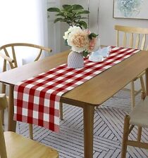 Corredor de mesa de algodão com nervuras para mesa de jantar de 4 lugares 33 x 130 cm-1 peça comprar usado  Enviando para Brazil