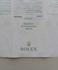 Rolex garanzia warranty for sale  Shipping to Ireland