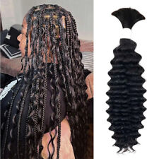 Used, Deep Wave Bulk Human Hair for Braiding Locs Boho Curly Wave Human Braiding Hair for sale  Shipping to South Africa