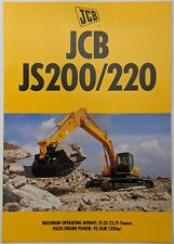Folheto de vendas de escavadeiras JCB JS200 e JS220, 1997 comprar usado  Enviando para Brazil