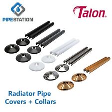 Talon Snappit 15mm Radiator pipe covers + collars 2 pk Express post-Any colour!, used for sale  MANCHESTER