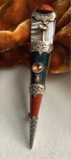 Used, Victorian Silver brooch / Pin Sgian Dubh , Agates,Citrine, Rose , Late 1890’s ? for sale  Shipping to South Africa