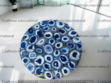 Blue agate table for sale  Shipping to Ireland