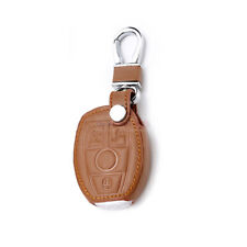 For Mercedes Benz 3 Button Remote Fob Bag Holder PU Leather Car Key Cover Case , used for sale  Shipping to South Africa