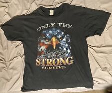 Usado, Camisa de motociclista American Patriot American Patriot Only Only The Strong Survive de colección extra grande segunda mano  Embacar hacia Argentina