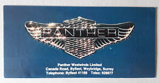 Panther range brochure for sale  BOURNE