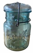 Usado, Bola de vidro antiga vintage ideal frasco de pedreiro enlatado fardo de arame tinta azul água #1 comprar usado  Enviando para Brazil