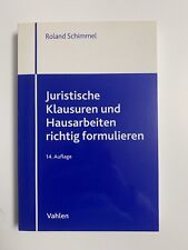 Juristische klausuren hausarbe gebraucht kaufen  Edingen-Neckarhausen