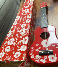 Usado, Ukulele havaiano Leolani vermelho florido em caixa vermelha florida comprar usado  Enviando para Brazil