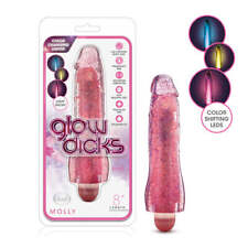 Usado, Vibrador Blush Glow Dicks 8 polegadas multi-velocidade glitter vibrador com luzes coloridas comprar usado  Enviando para Brazil