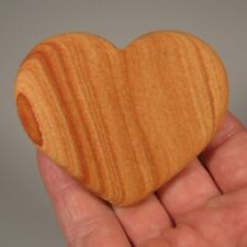 Pedra de palma polida com coração Arizona Sierra SANDSTONE 2,9" - Taylor, Arizona comprar usado  Enviando para Brazil
