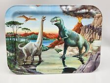 Bandeja de TV vintage de metal 1987 Marsh Allan Industries dinossauro, usado comprar usado  Enviando para Brazil