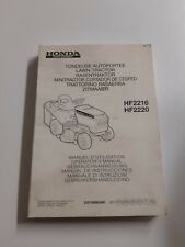manuel d utilisation de tracteur tondeuse autoportée Honda HF2216 - HF2220 d'occasion  La Chevrolière