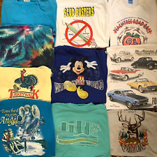 Usado, Lote 10 camisetas vintage revenda atacado ponto único EUA camisetas Maine Mickey Mix comprar usado  Enviando para Brazil