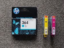 Used, ORIGINAL HP 364 CYAN MAGENTA YELLOW INK CARTRIDGES. DATES 2016 - 2022, NEW for sale  Shipping to South Africa