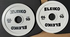 Placas de troca calibradas Eleiko - Par de 10 lb - Branco - 20 lb no total (novo, não usado) comprar usado  Enviando para Brazil