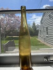 Large Vintage Yellow Hocking Wine Bottle Early Antique Rare Color for sale  Shipping to South Africa