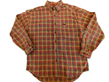 Vtg Structure Flannel Shirt Men's Medium Plaid Long Sleeve Button Down 90’s Y2K for sale  Shipping to South Africa