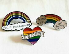 Rainbow enamel pin for sale  HERNE BAY