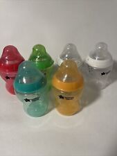 6 Tommee Tippee Closer to Nature Colour  & Clear Baby Bottle Anti-Colic for sale  Shipping to South Africa