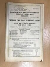Used, LM&SR Working Time Table Freight Toton Wellingborough & Branches 1947 for sale  LYDNEY