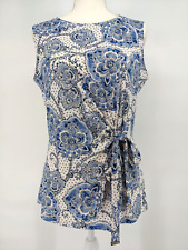 Gravata lateral feminina Tommy Hilfiger sem mangas azul floral tamanho médio comprar usado  Enviando para Brazil