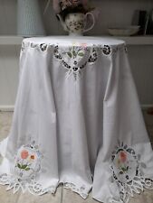 circular cotton tablecloth for sale  ABERTILLERY