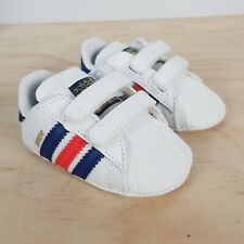 Adidas Bebés Niños Blanco Superstar Cuna Tenis Zapatos Talla EUR 17 o US 1K, usado segunda mano  Embacar hacia Argentina