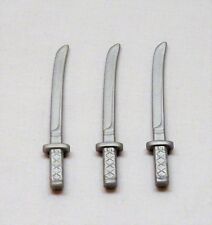 3X Katana Espada Claro Plata Playmobil Zu Samurai Ninja Guerrero Asia Raro W20 comprar usado  Enviando para Brazil