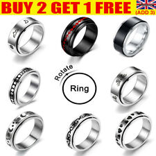 Used, Anti-anxiety Spinner Fidget Rotating Ring Titanium Steel Ring Men Women Gifts, for sale  UK